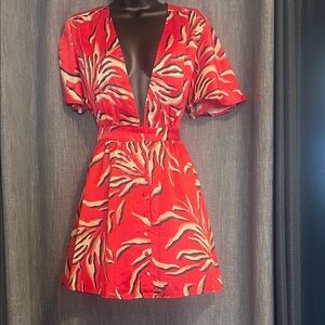 House of Harlow 1960 Red and Black Mini Dress